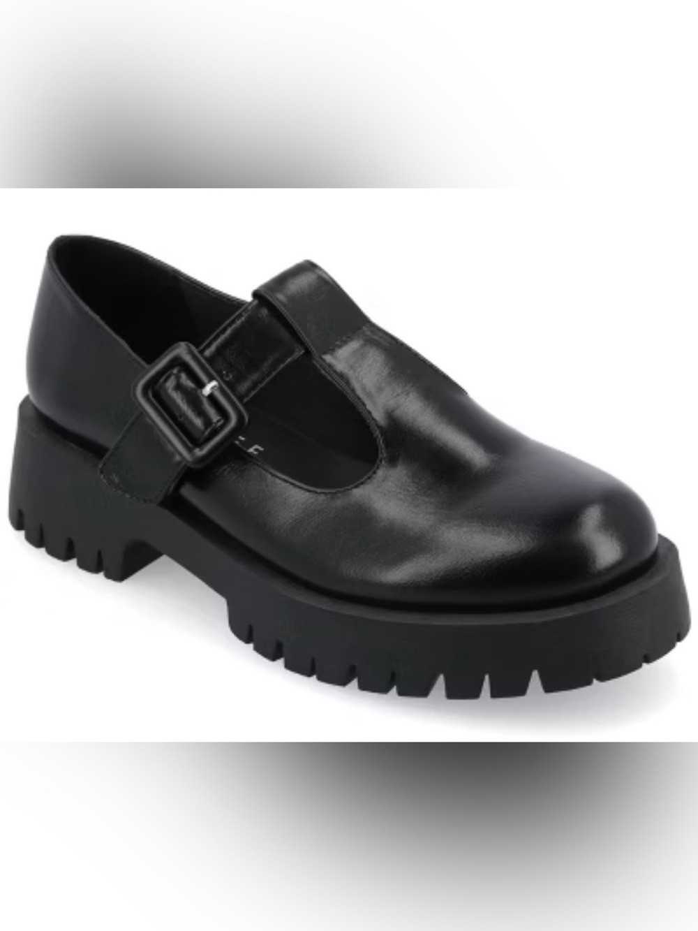 Journee Collection Suvi Mary Jane Chunky Heel Buckled T-Strap Shoes Size 10